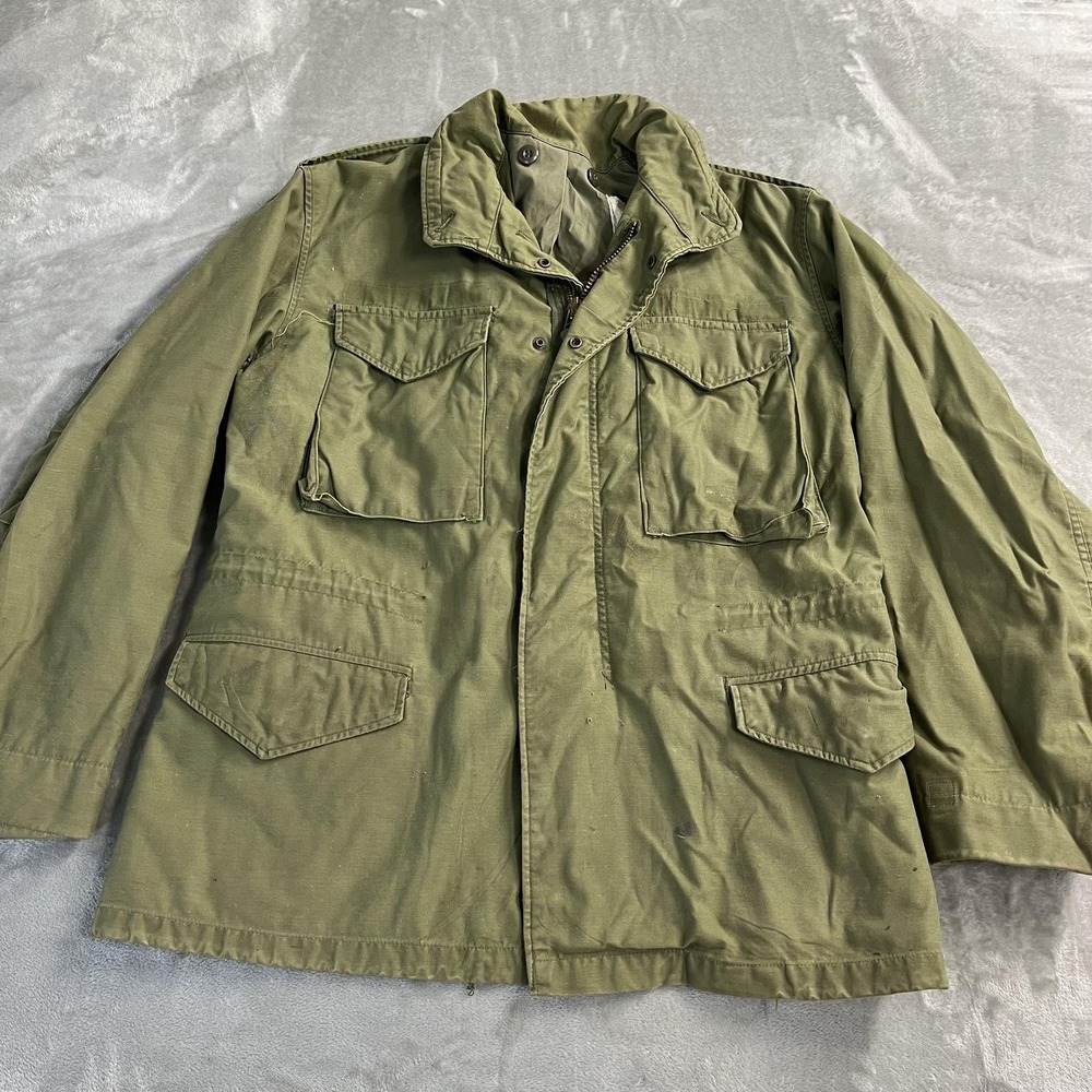 Vintage John Ownbey‎ Coat Mens Medium Green M65 Cold Weather Field Army 70s